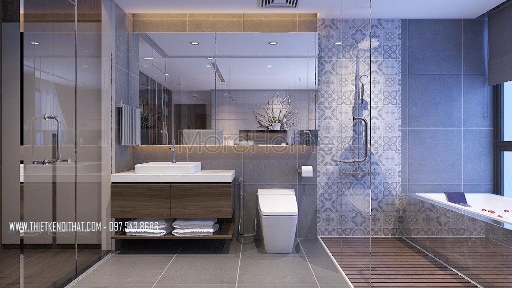 Thiết kế nội thất phòng tắm chung cư Vinhomes Metropolis Liễu Giai